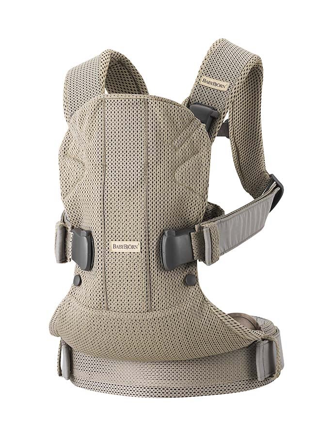 BABYBJORN حمالة أطفال ون إير، شبكة 3D، رمادي بيج - Image 2